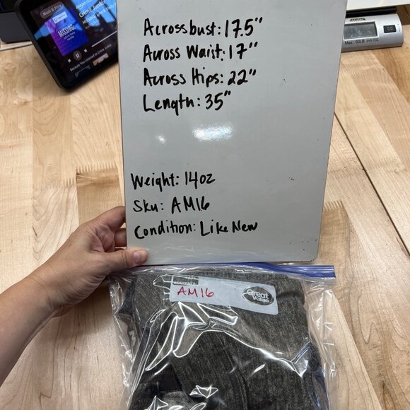 W By Worth Heather Gray Sleeveless Knit Dress Mock Neck Toggle Waist Size 8 - Picture 12 of 13